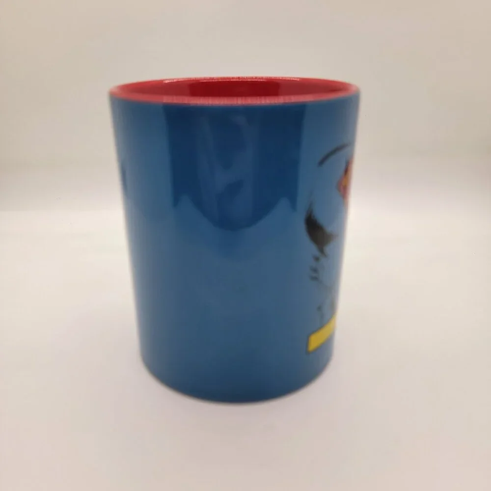 Superman Mug DC Comics Blue Red Logo‎ Vintage Style Heavy Ceramic 4” Glossy ICUP